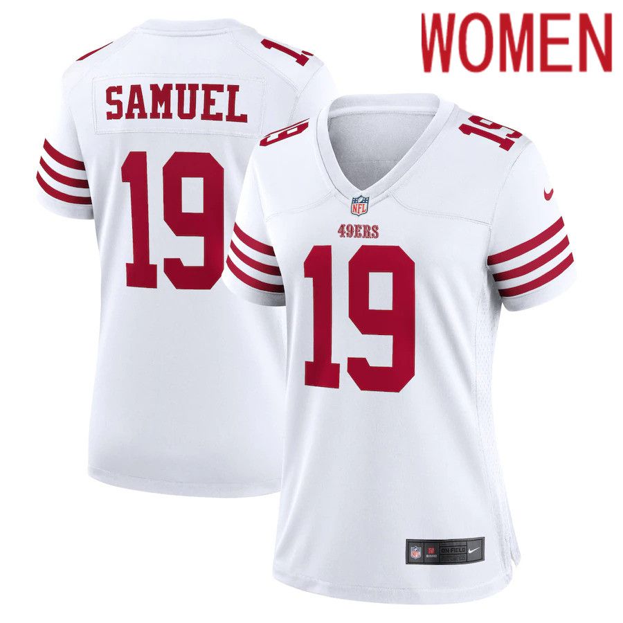 Women San Francisco 49ers #19 Deebo Samuel Nike White Player Game NFL Jersey